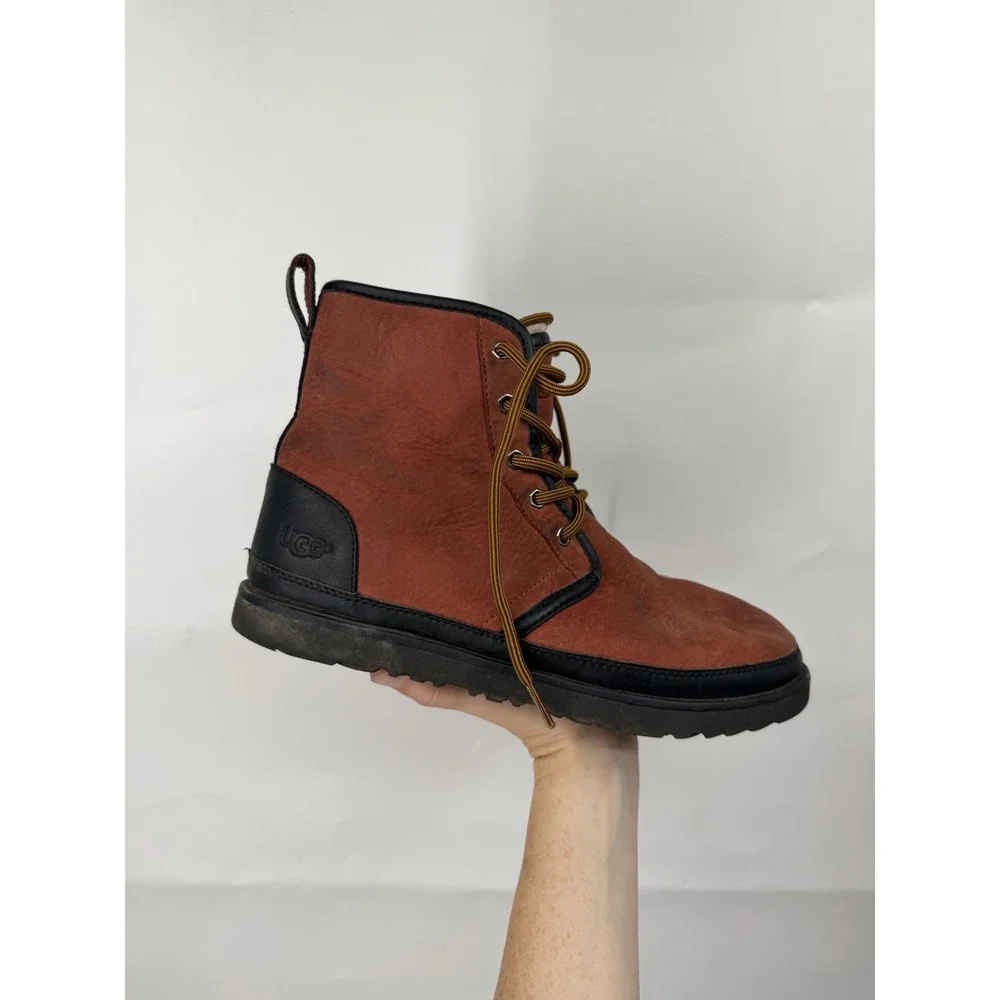 UGG Harkley Men 9 Oxford Boot Leather Outdoor Hiking Winter Insulated Camping
